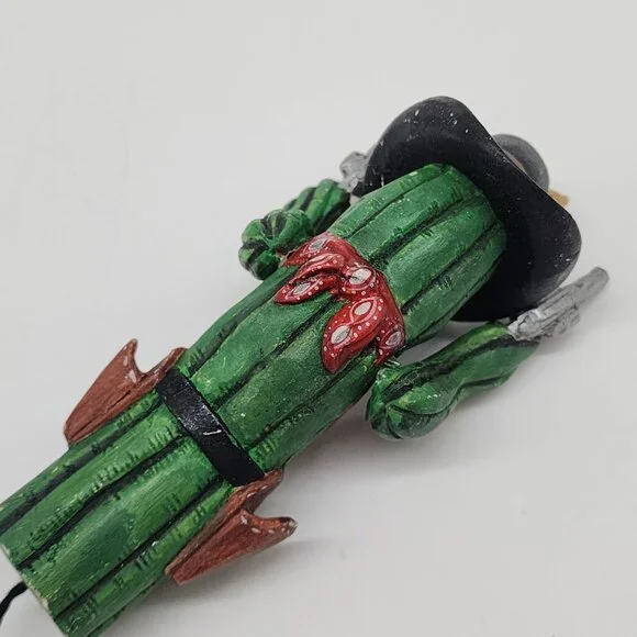 Rustic Country Western Christmas Ornament Cowboy Cactus Figurine Sheriff - Picture 5 of 8